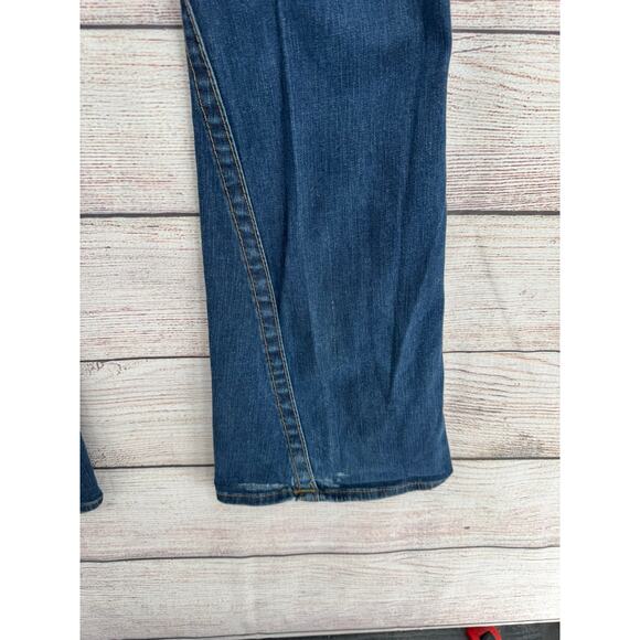 True Religion Joey Flare Button Flaps Jeans Womens 30 Blue Medium Wash Denim - Picture 8 of 12